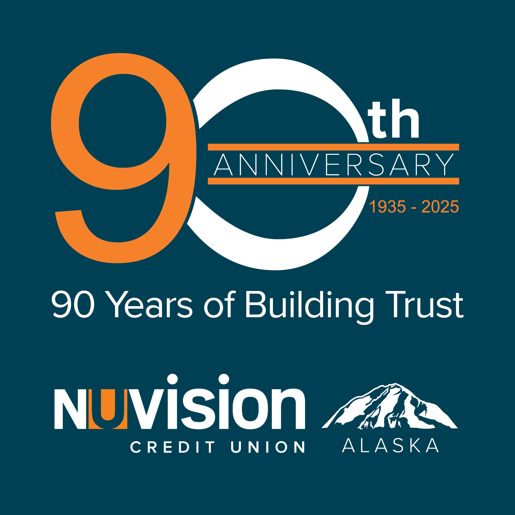 Nuvision 2025 Logo, 90th Anniversary
