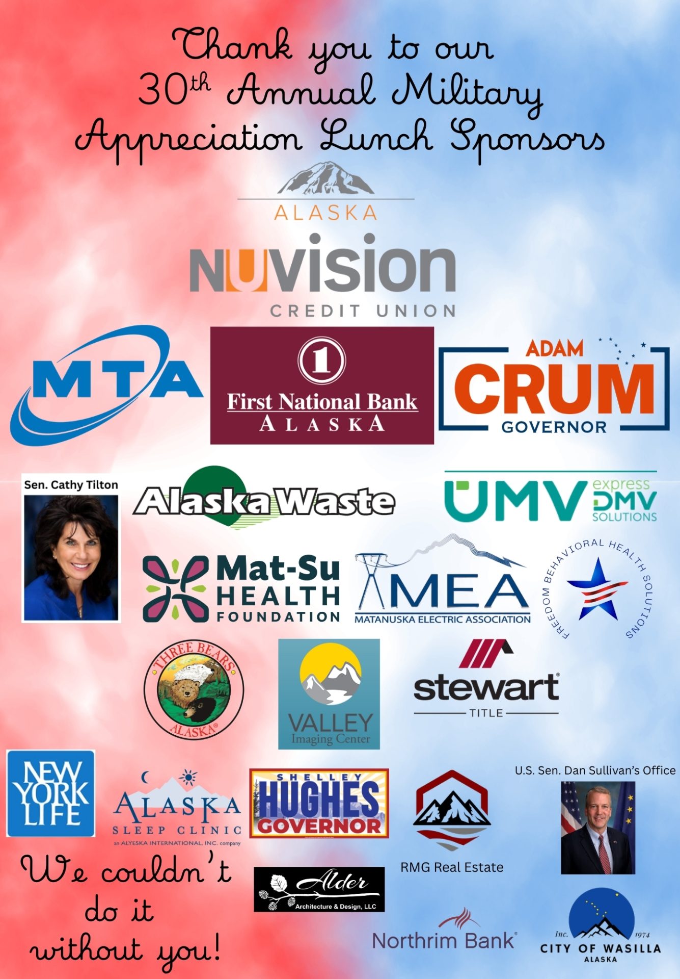 TY 30th Annual Military Appreciation Lunch Sponsors for Newsletter